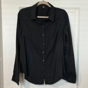 H&M Black Button-Up Shirt